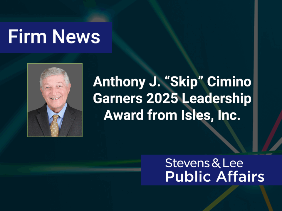 Anthony J. “Skip” Cimino Receives 2025 Leadership Award from Isles, Inc.